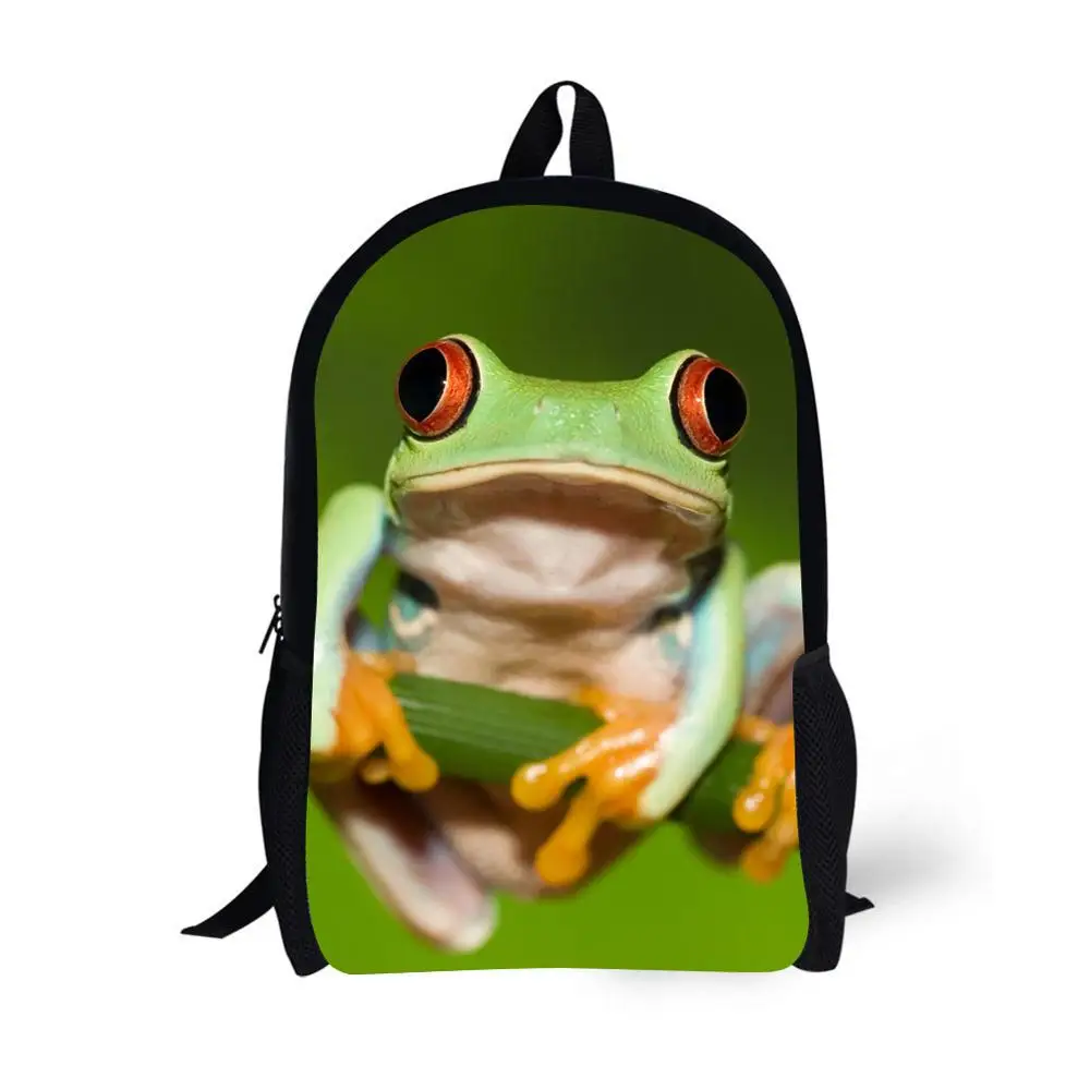 Animal Frog Printing Backpack Children School Bags for Teenagers Boys Girls Backpacks Laptop School Bags Modern Kids Book Bags