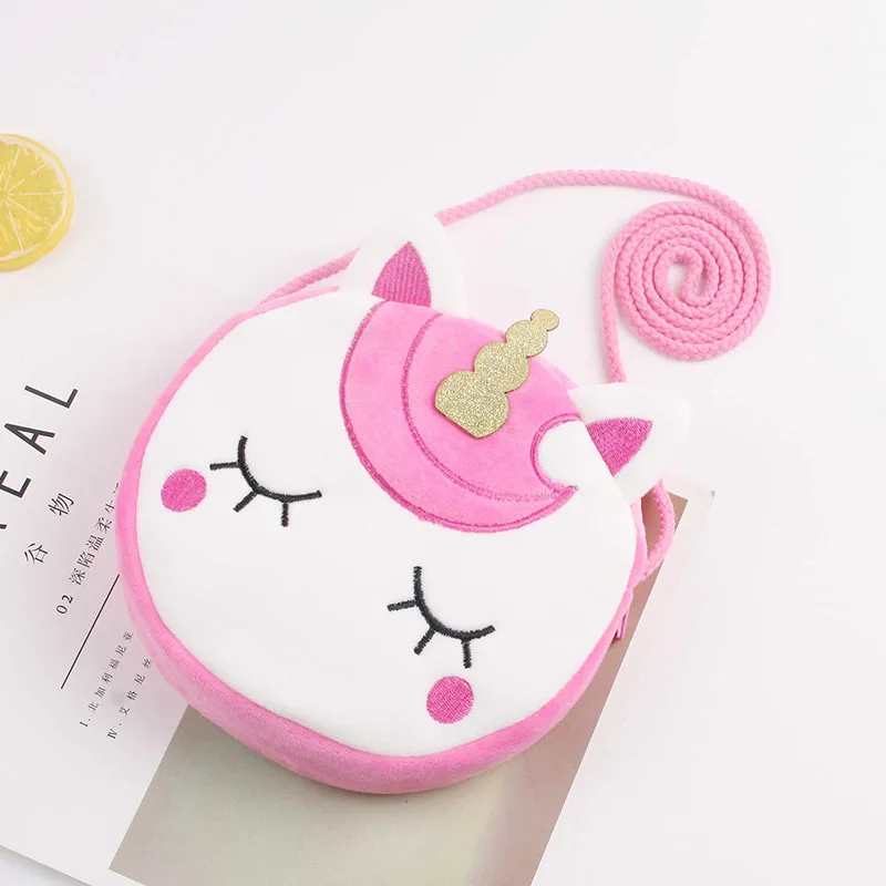 Fashion baru dompet anak perempuan tas bahu Unicorn hewan tas kurir lucu putri tas tangan Mini anak-anak kunci dompet koin