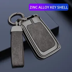 Alloy Leather Car Key Case Cover For VW Volkswagen Golf 7 MK7 Tiguan MK2 For Seat Ateca Leon FR 2 Ibiza Skoda Octavia Kodiaq