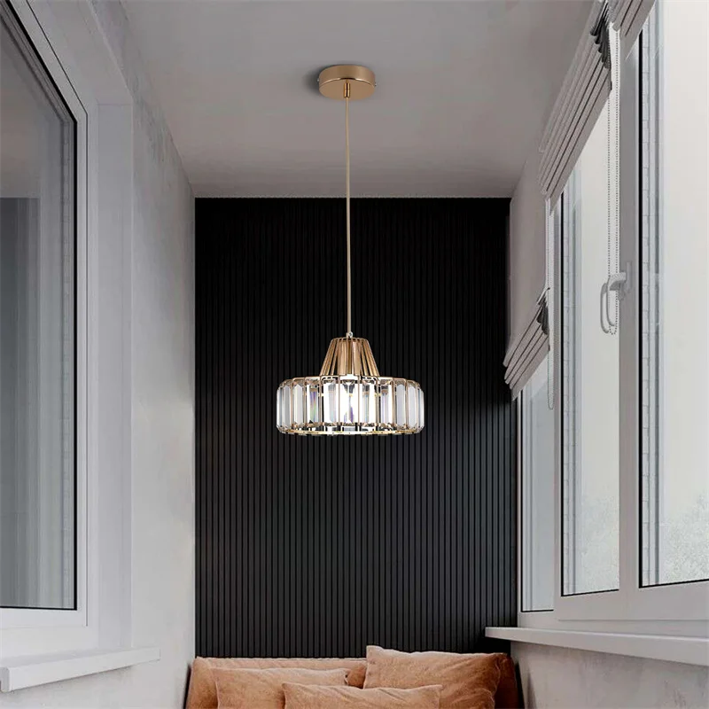 Modern Pendant Light Nordic Crystal Led Chandelier Hanging Ceiling Lamp Luxury Indoor Lustre Dining Room Kitchen Island Fixture