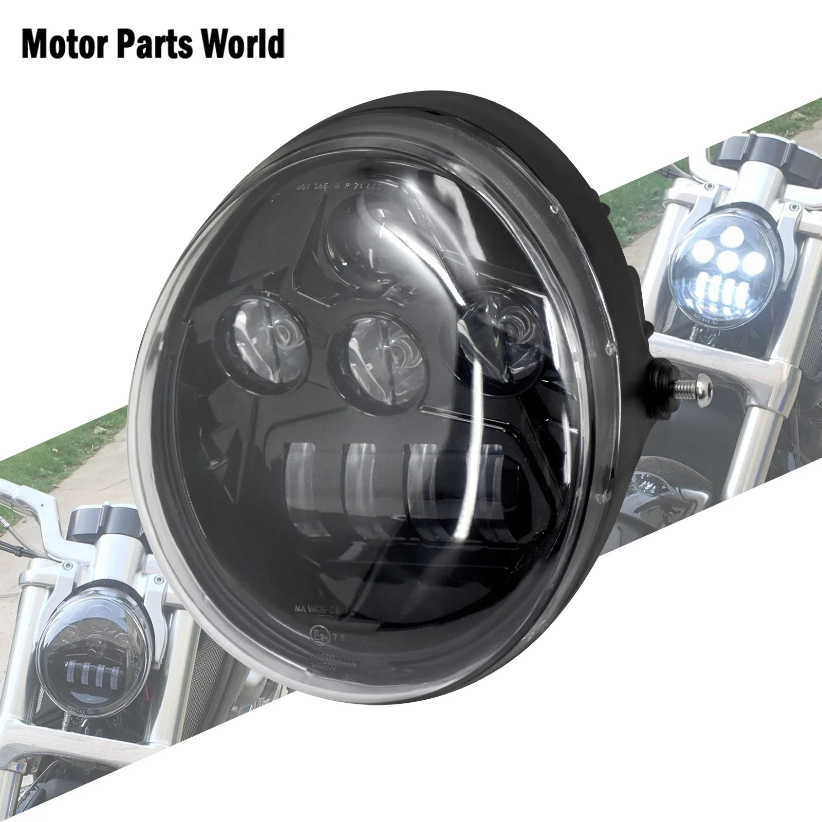

Motorcycle LED HeadLight Low High Beam Headlamp Protector 1 PC 12V For Harley VRod V-Rod VRSCR VRSCA VRSCB VRSCF VRSCX VRXSE