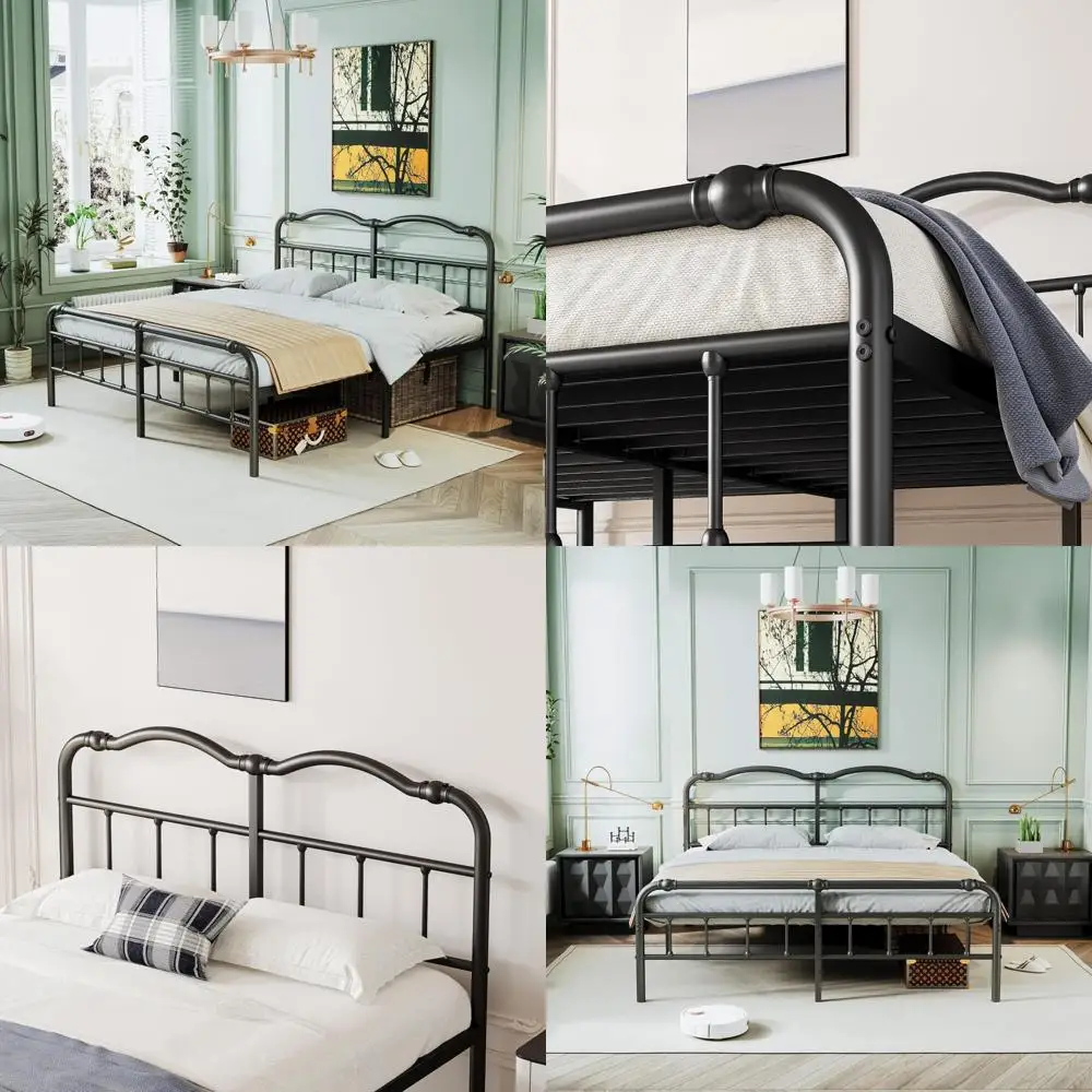 빈티지 스타일 메탈 침대 프레임 이미지