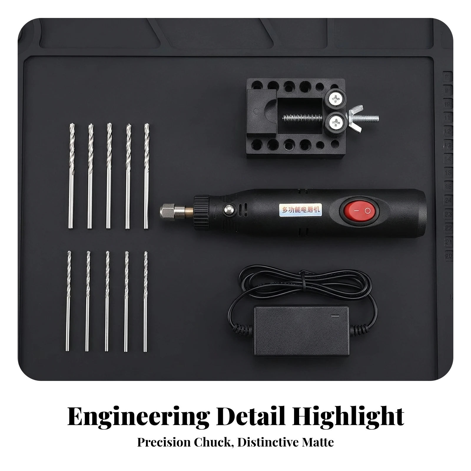 Mini Drill Pen Kit 12V Mini Electric Drill with Vise Drilling Pen Corded Lightweight for Crafters, Crafting, Workbench