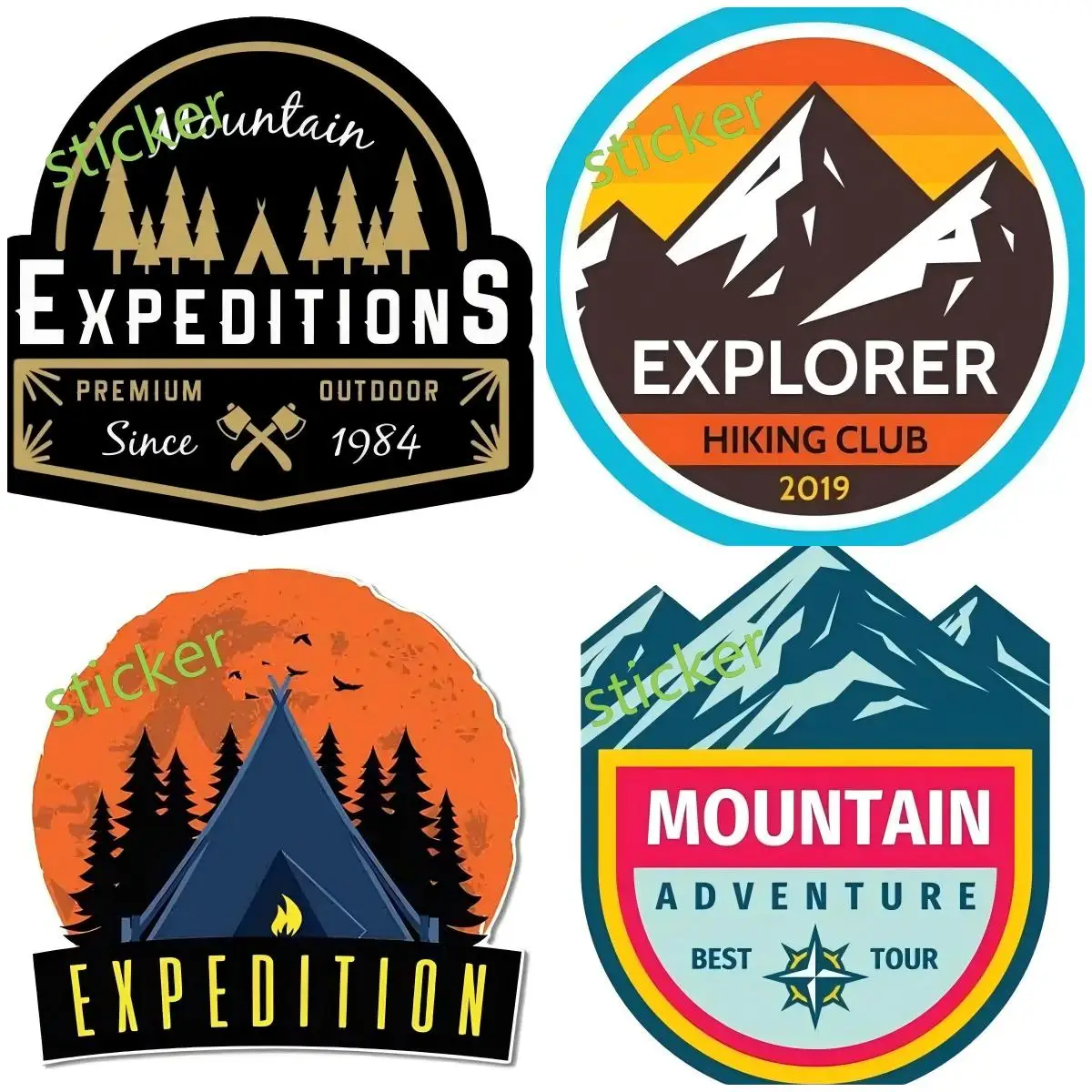 

Car Sticker Expedition Travel Decal Vintage Car Emblem Style Waterproof Graphics Car Styling Accessories