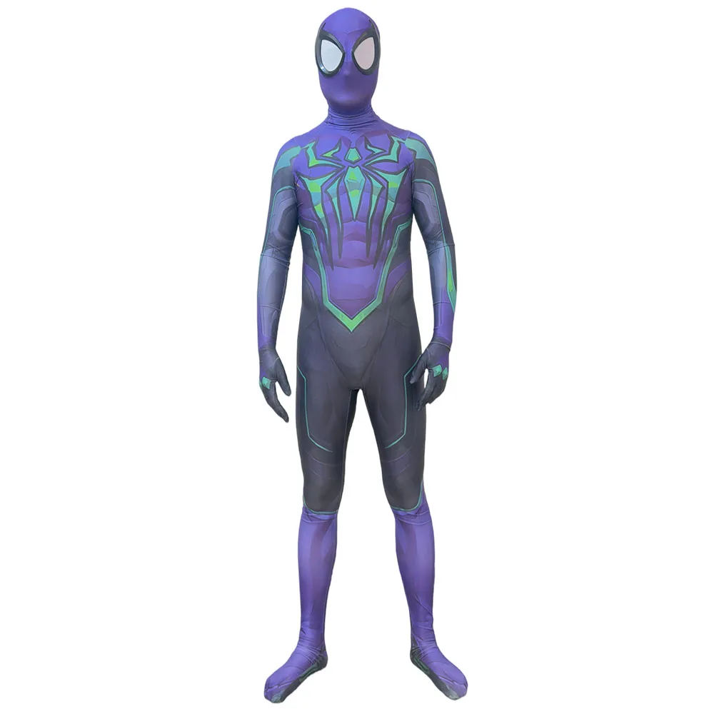 

Halloween Adults Rivals Green Spider Cosplay PS5 Superhero Costume Suit Man Zentai Bodysuit Men Party Jumpsuits