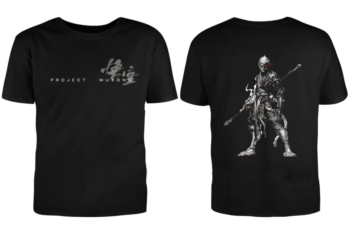 LE Black Myth Wukong peripheral short-sleeved T-shirt loose men's and women's casual game CottonT-shirt