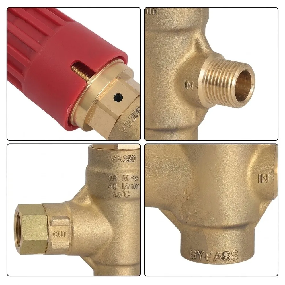 Brass Unloader Valve 350 Unloader Valve Robust Brass And Steel 4800 PSI Capability Intuitive Knob Design 1 2 Inch FPT Size
