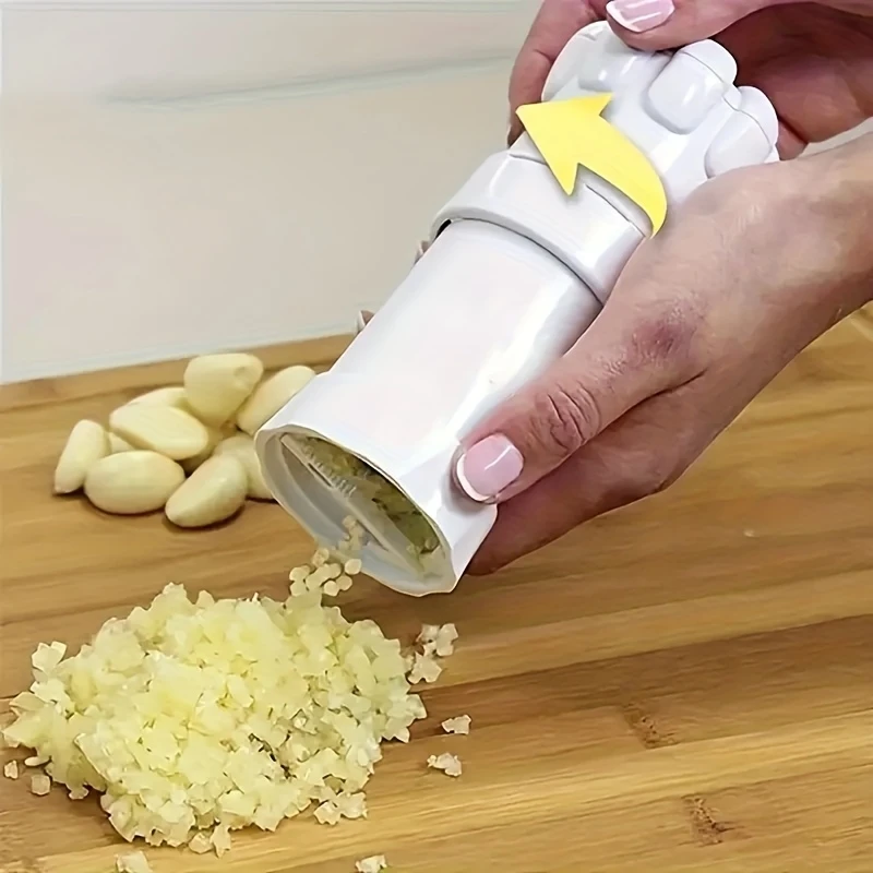 

1PC Wheel-Type Garlic Cutter - Multifunctional Mini Slicer & Chopper for Kitchen (Small Cooking Tool) garlic crusher