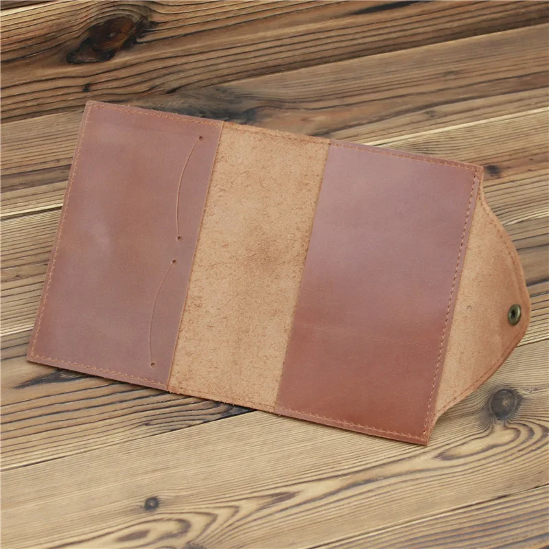 Vintage Genuine Leather Passport Cover for Women Men Ticket Credit ID Bank Card Holder Wallet Case Travel Accessories