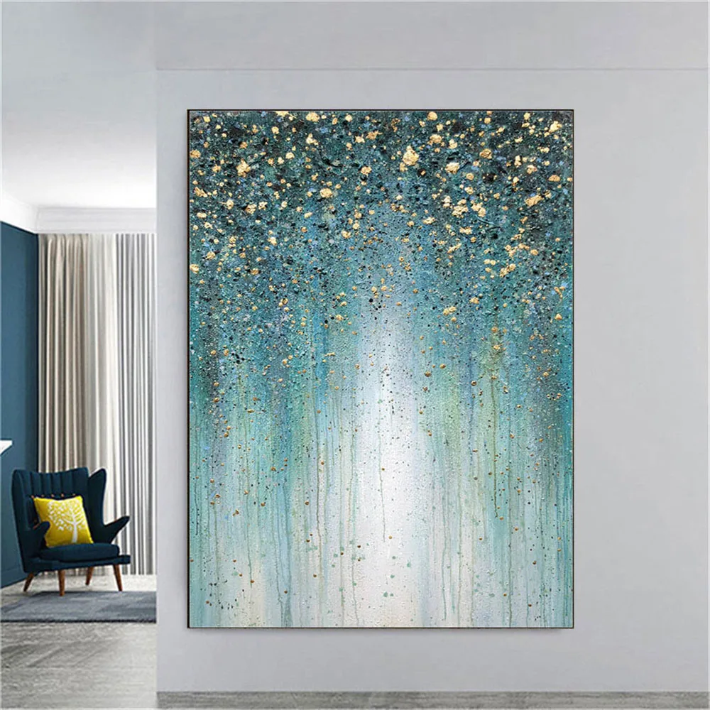 

Nordic Artist Hand-Painted Abstract Oil Painting On Canvas Cosmic Nebula Modern Large Wall Art Pictures For Living Room Decorate