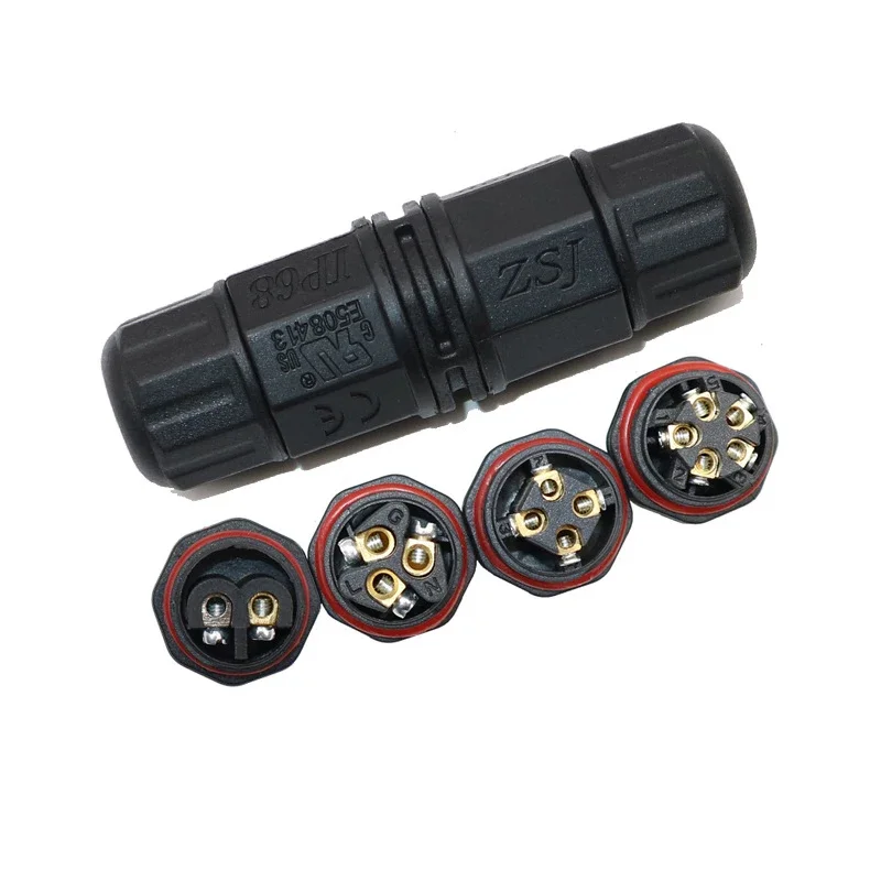 IP68 L20 Cable Connector 2 3 4 5 Pin Connector for Light Power Drive 2/3/4Way Screw Wiring Joint Junction BoxOutdoor Waterproof