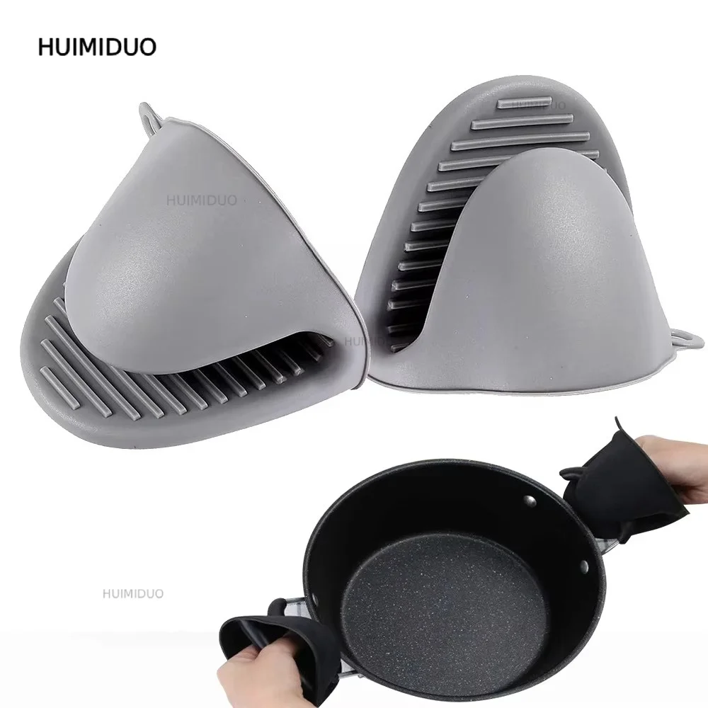 Silicone Oven Mitts Heat Resistant Mini Oven Gloves Non-slip Potholders for Kitchen Baking Cooking