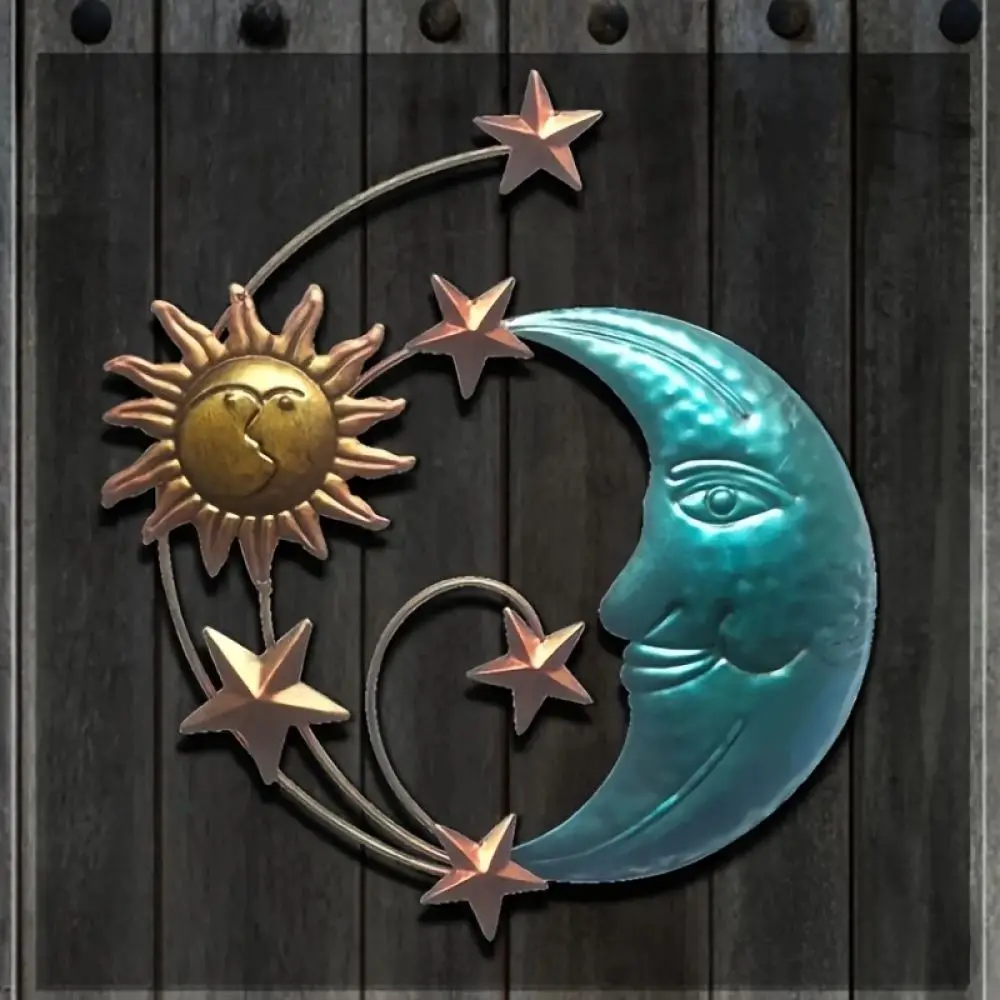 Art And Craft For Nursery - Handmade Iron Metal Moon Face Wall