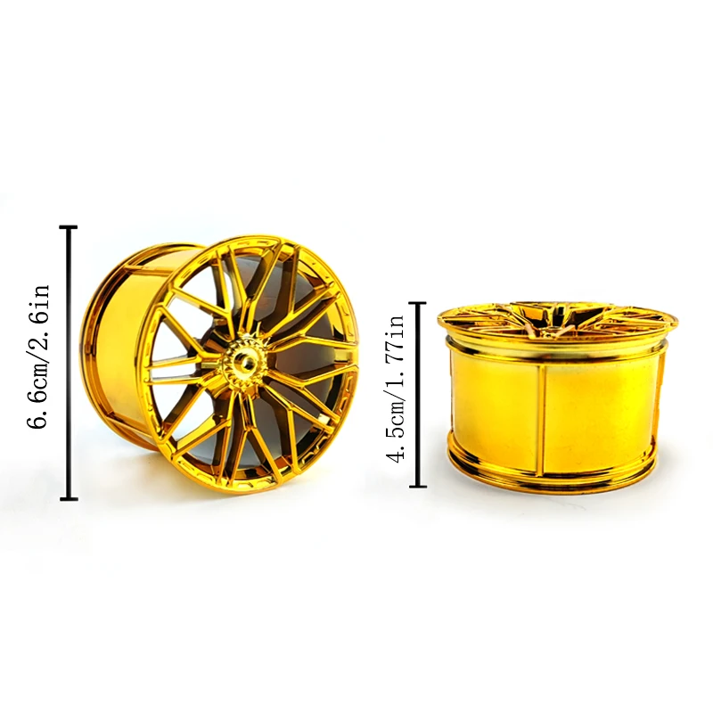 New Block Accessories Wheel Hub 68577 Red Golden Plating Hub Compatible Scale 1:8 Car 42083 42056 42115 Building Blocks