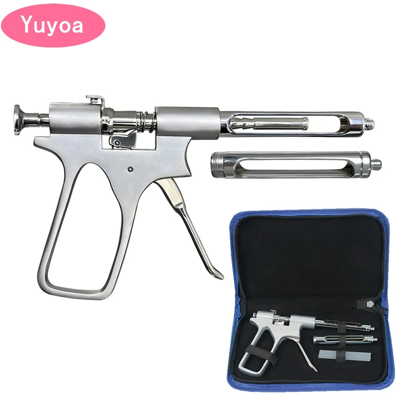 

1Pcs Dental Gun Syringe Stainless Steel Quantitative Press Type Syringe Dental Surgical Instruments Oral Care