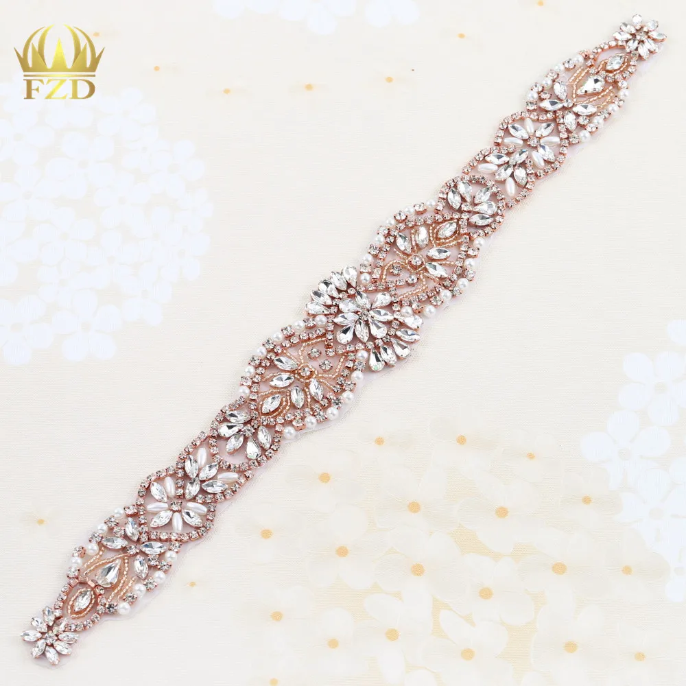 Hot Fix Iron Beaded Sew on Crystal Appliques for Wedding Dresses and DIY Bridal Sash or Headbands Crystals, 30 PCs, Wholesale