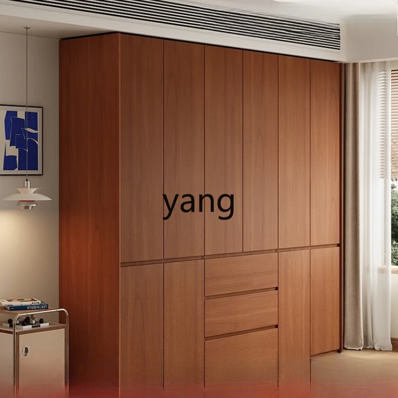 

TGF custom all solid wood retro style wardrobe home master bedroom medieval storage combination large wardrobe