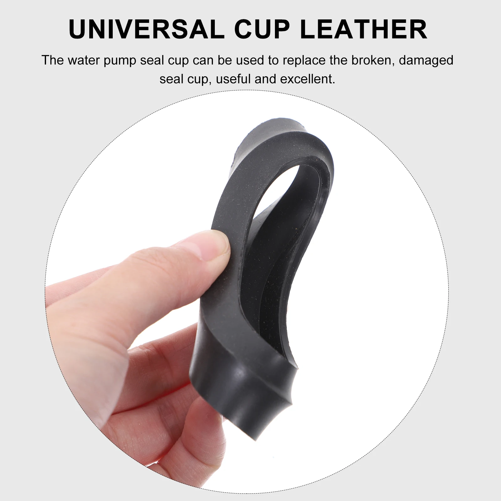 

6pcs 75mm Hollow Black Hand Pump Cup Water Leathers Pitcher Pump Parts Universal Replacement Seal Rubber Hose Fittings