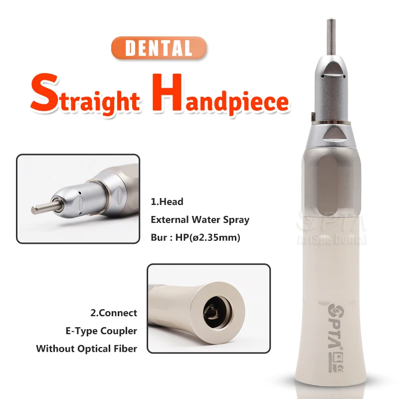 FX65 Type 1:1 Drive Dental Low Speed Straight Handpiece Dentistry Tool Dentist Hand Drill Air Turbine E Type Motor Connection