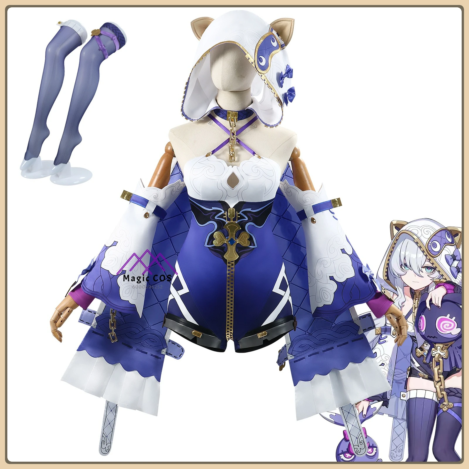 

Honkai Impact 3rd Theresa Cosplay Costume Halloween "Tianming" Suit High Quality Anime Clothes for Women Halloween Party Suit
