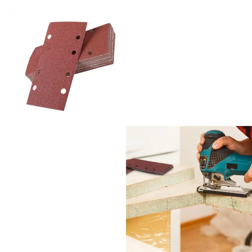 652F 185x93mm Rectangular Abrasive Pads High Adhesion Flocking Surfaces Multiple Grit