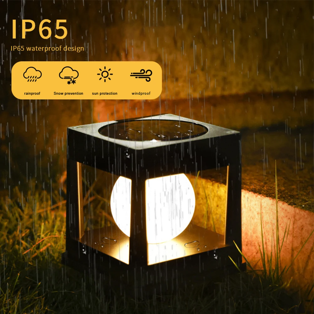 

1pc Outdoor Solar Power Post Light Pillar Lamps For Wooden Posts Patio Fence Waterproof Solar Garden LED Lamp Fence For Home