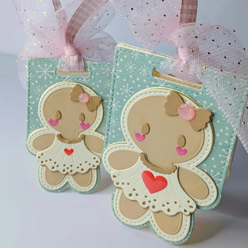 Gingerbread Girl Bag Decoration Metal Cutting Dies for DIY Scrapbooking Album Paper Cards Decorative Crafts Embossing Die Cuts