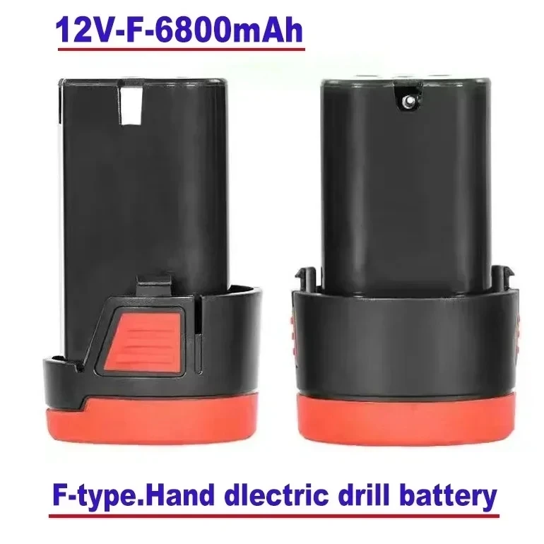 

100% New 12V 6800 MAh Large Capacity Rechargeable Lithium-Ion Battery F-Type for Electric Tools Drill Bits Screwdrivers