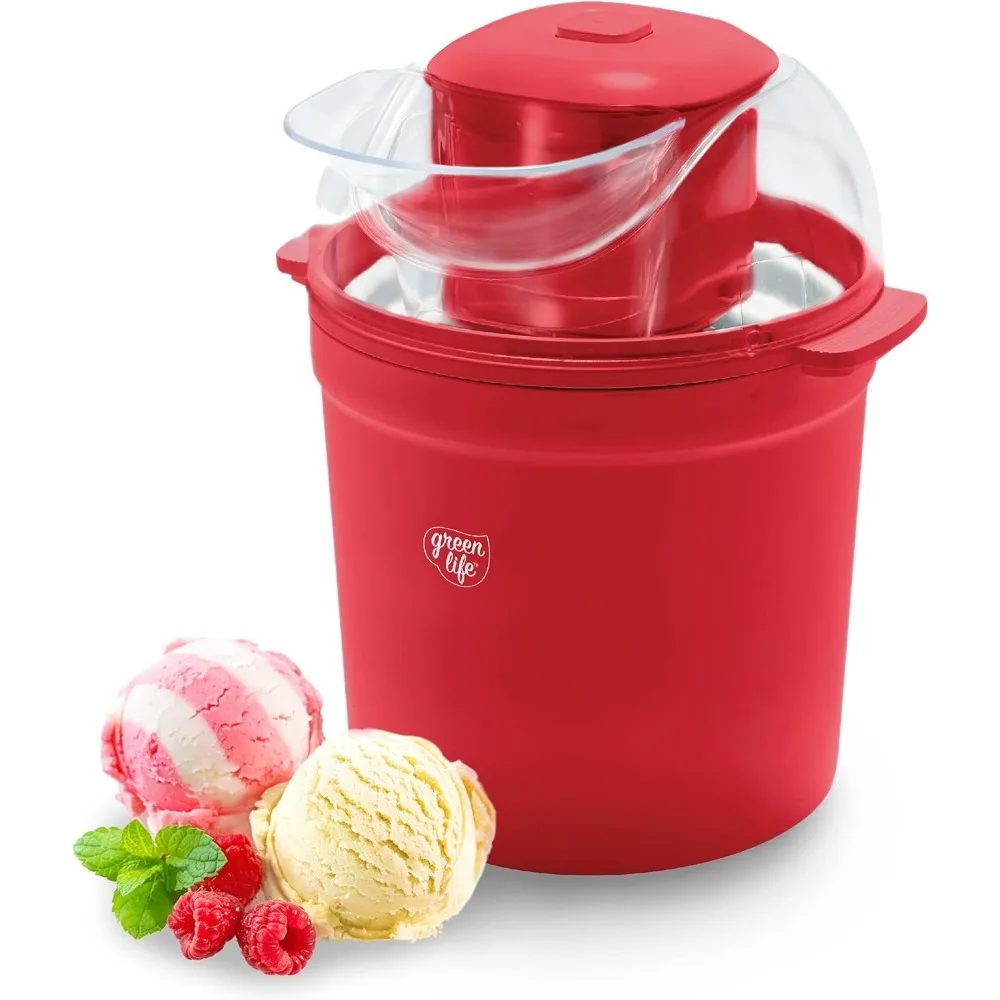 1.5QT Electric Ice Cream, Frozen Yogurt and Sorbet Maker with Mixing Paddle, Dishwasher Safe Parts, Easy one Switch, BPA-Free