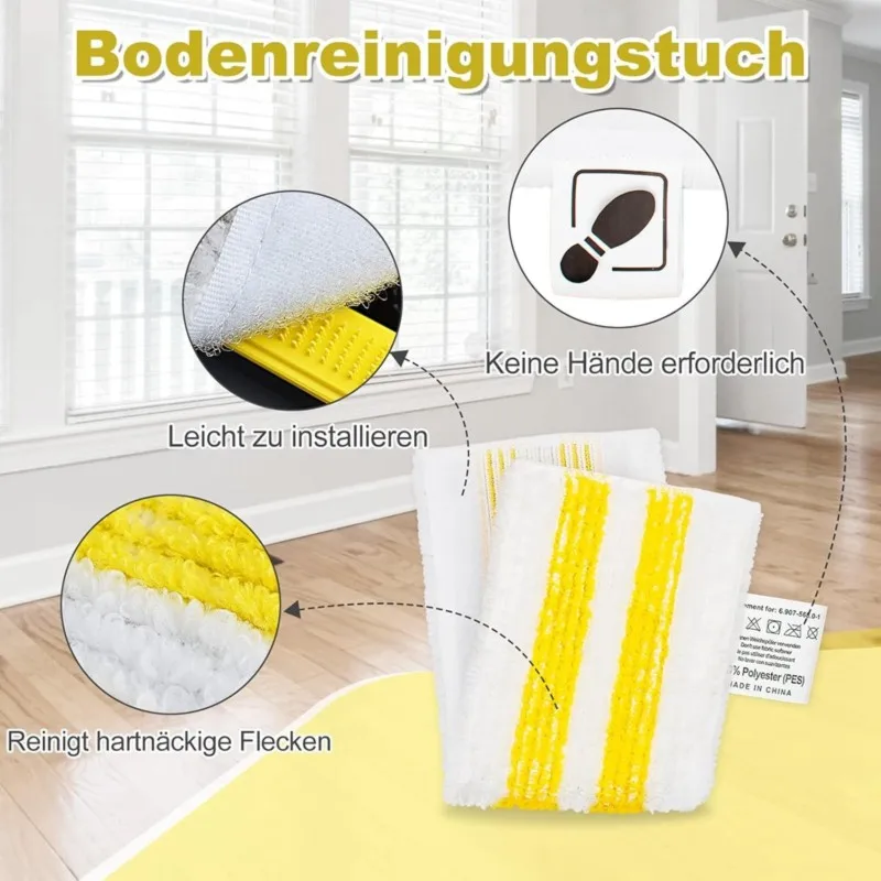 [b25b-】-tete-de-brosse-de-rechange-avec-tampons-de-nettoyage-et-tube-d'extension-pour-nettoyeur-vapeur-karcher-sc1-sc2-sc3-sc4-sc5-sg2-sg4