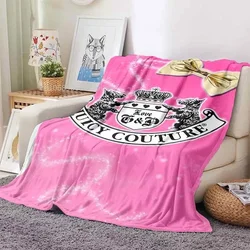 Juicy Couture Fashion Brand coperta flanella letto tiro morbido copriletto stampato divano ragazze coperta