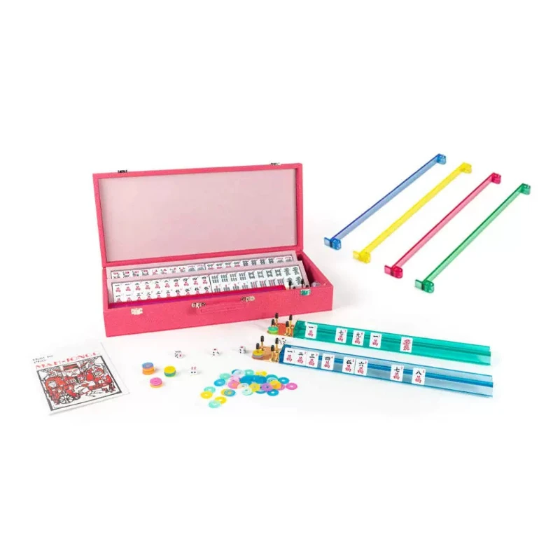 

Mahjong set special portable leather mahjong storage box American mahjong box