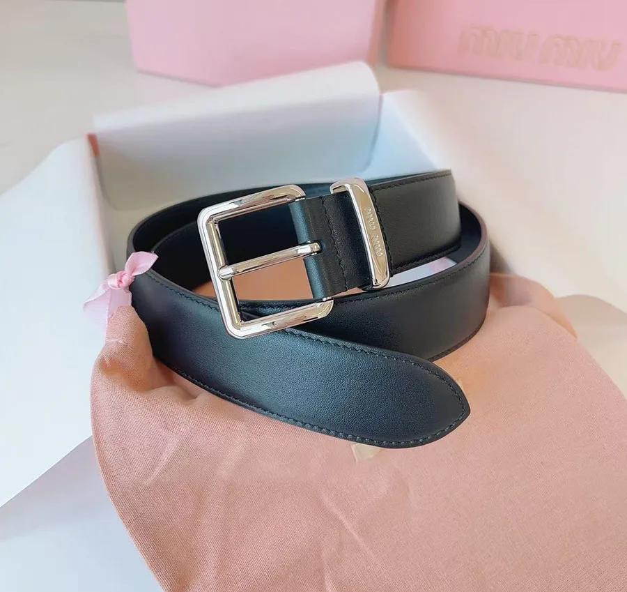 

Luxury Brand Leather Belt For Women Designer Alloy Buckle Waist Strap Female Jeans Trouser Dress Waistband