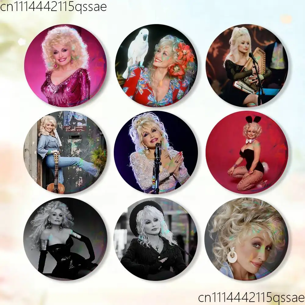 I Will Always Love You D-Dolly P-Parton 25/32/44/58/75mm Round Cosplay Pin Bag Decor Fans Collect Friends Gifts Brooch Souvenir