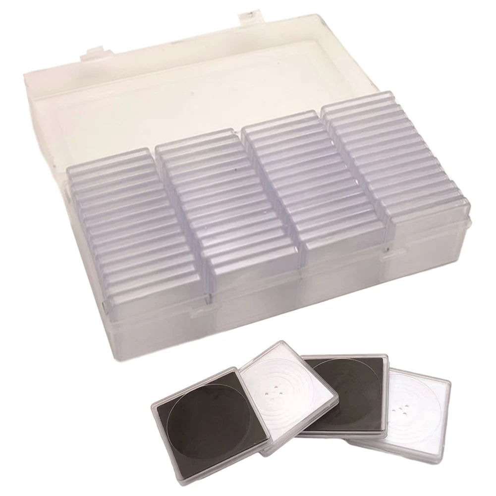 

60pc Coin Collection Organizer With Adjustable Foam Liner Square Coin Capsule Case Container For 20/25/30/35/40mm Coins