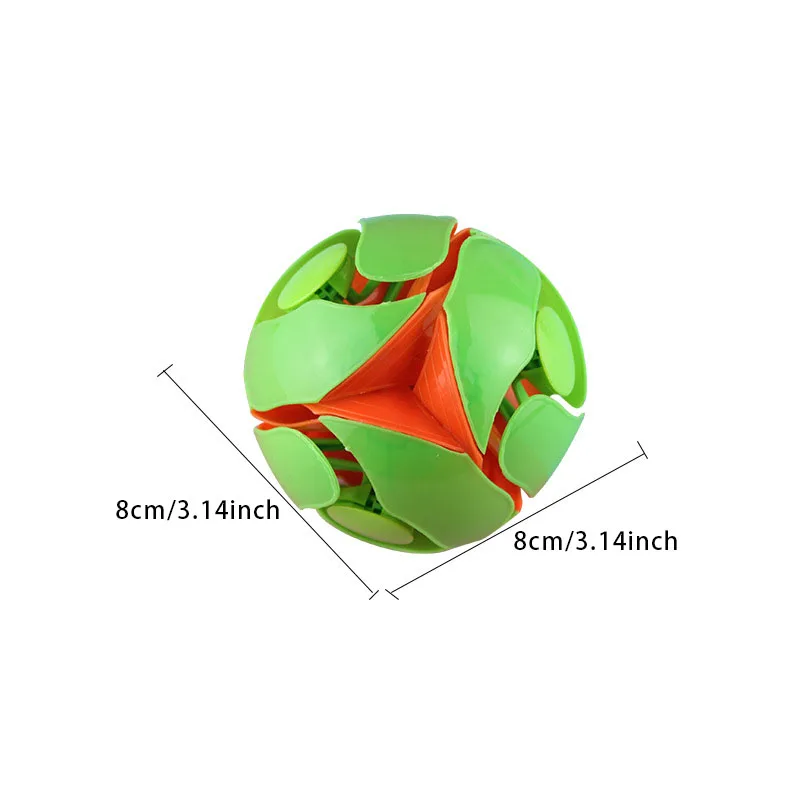 2PCS manual throwing children\'s plastic pressure reducing props dual color deformable ball parent-child pressure reducing props