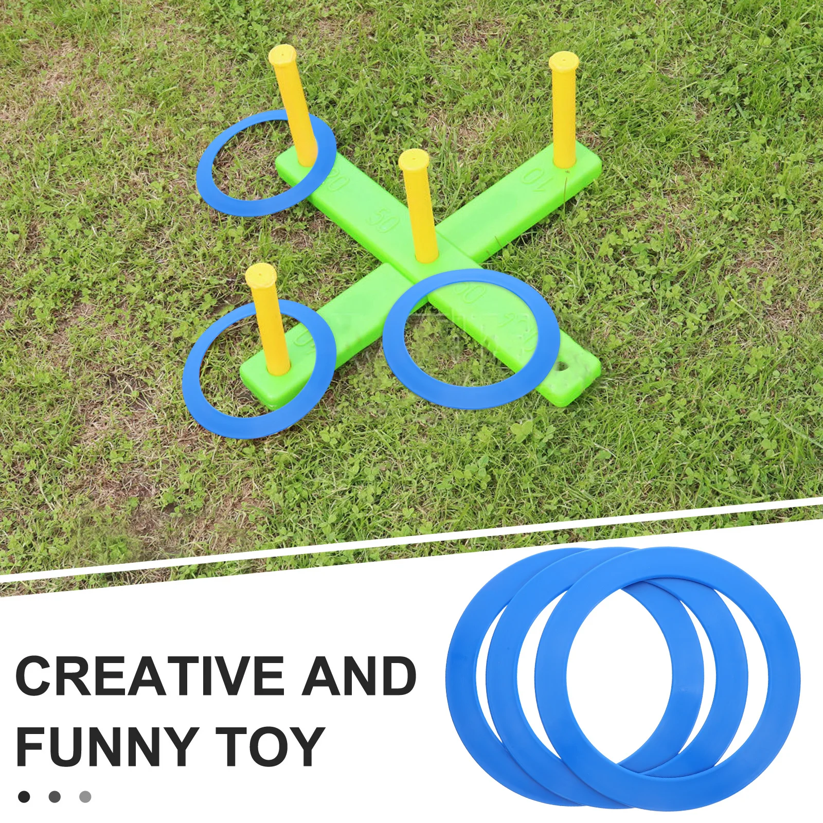 3 pezzi Anelli da giocoleria Puntelli da circo portatili leggeri per l'allenamento all'aperto Abilità acrobatiche Cerchio per ginnastica ritmica