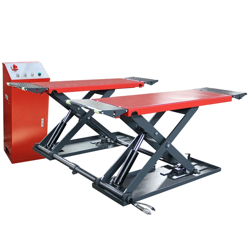 

Mid-Rise Scissor Car Lift Lifter Elevator 3000kgs 3500kgs Electric Double Cylinder Hydraulic Mobile Car Lift