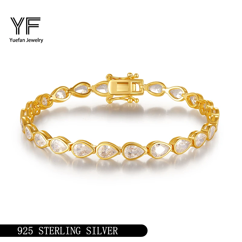 

S925 Серебряный Муассанит Новый Браслет с Каплями Воды и Бриллиантами D VVS1 Сертифицированные Ювелирные Изделия в Стиле Хип-Хоп Персонализированный Браслет Подарок