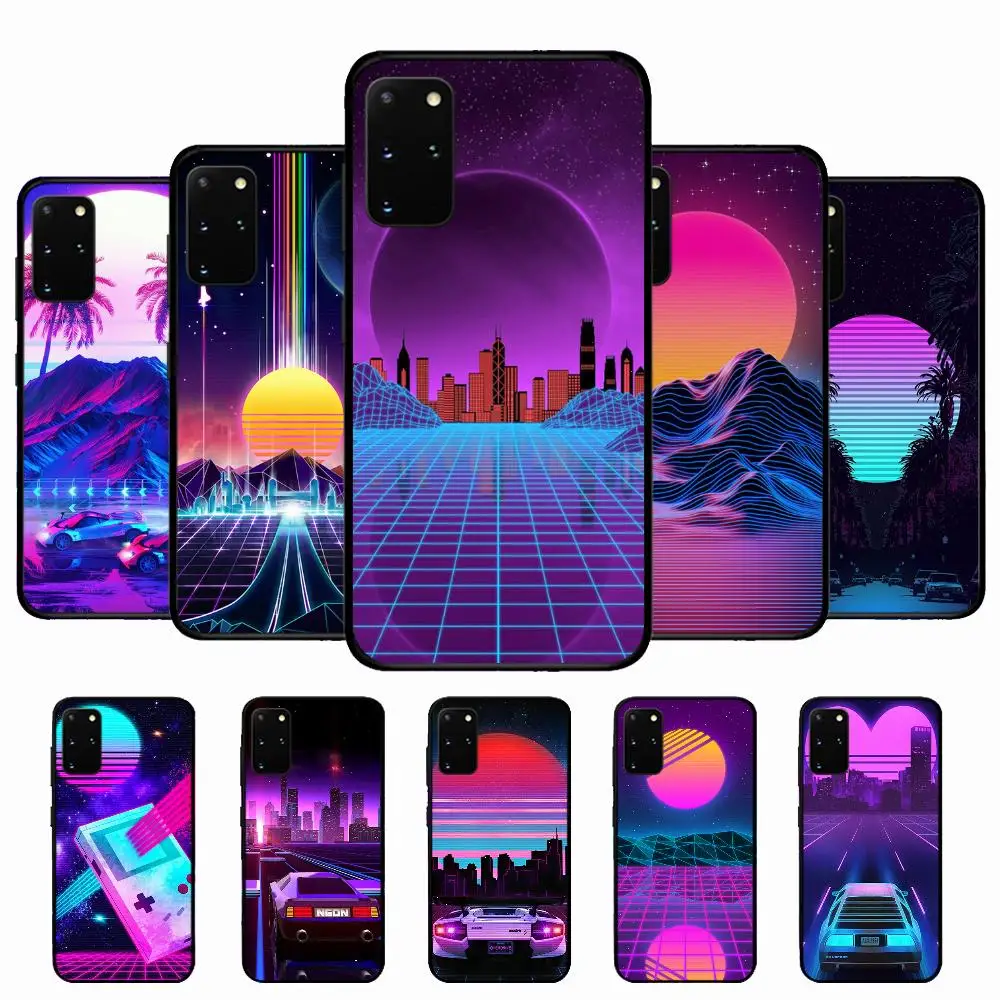 Synthwave Vaporwave Aesthetic Phone Case For Samsung S 9 10 20 21 22 23 30 23plus lite Ultra FE S10lite Fundas