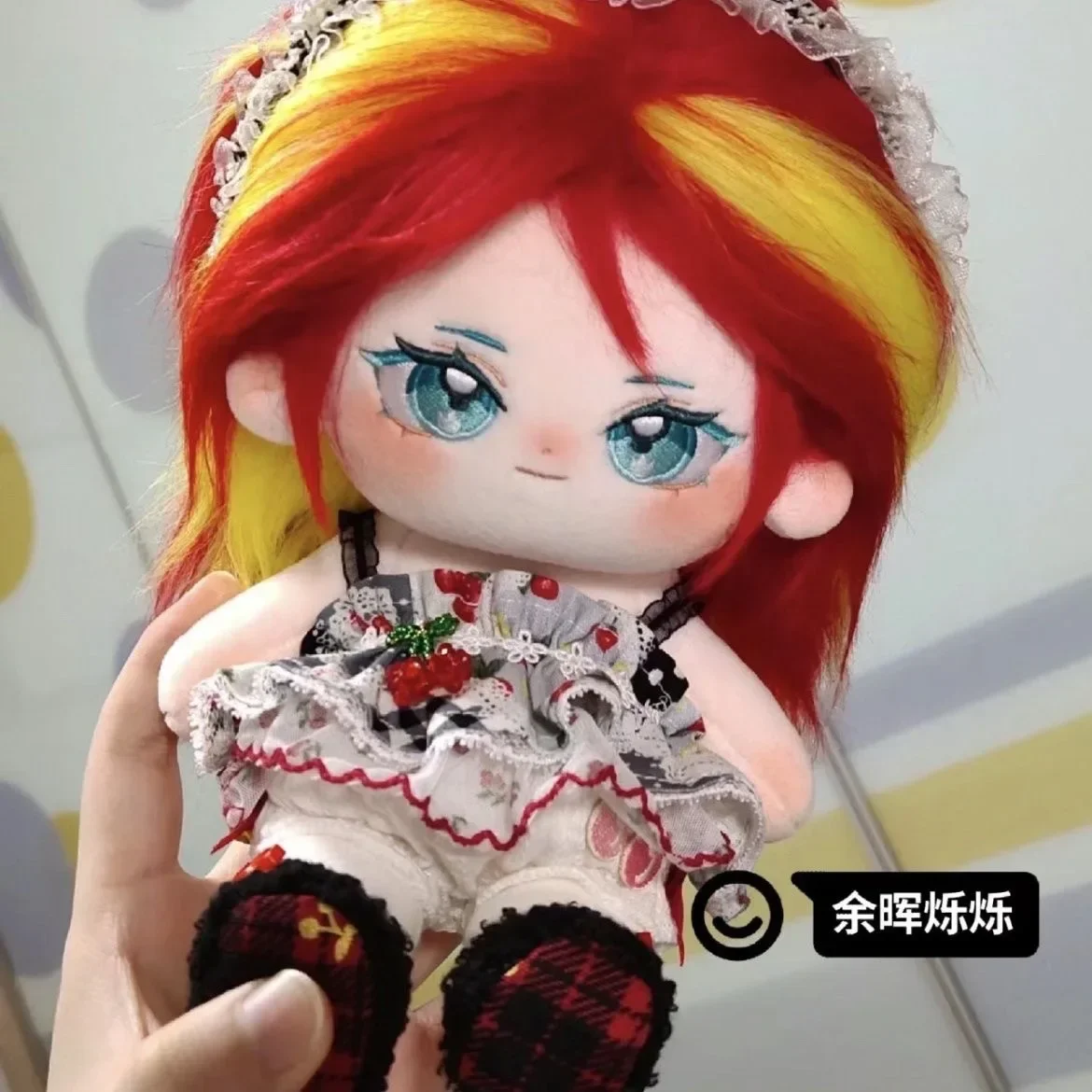 20cm Anime Role Attributes Rainbow Girl Cosplay Plush Doll Body  Dress Up Clothes Outfit Stuffed Toys Figures Birthday Gift
