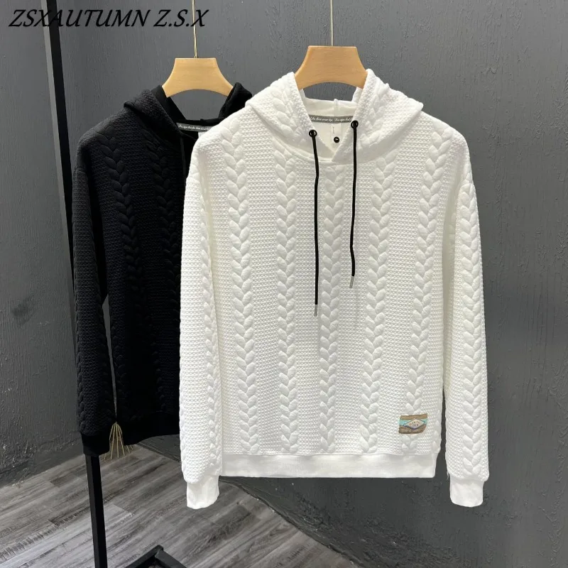 Korea Sweatshirt Men's Fashion Design Hooded Spring Autumn Men's Long Sleeve Tops Trendy Casual Men's Hoodie Pullover Loose