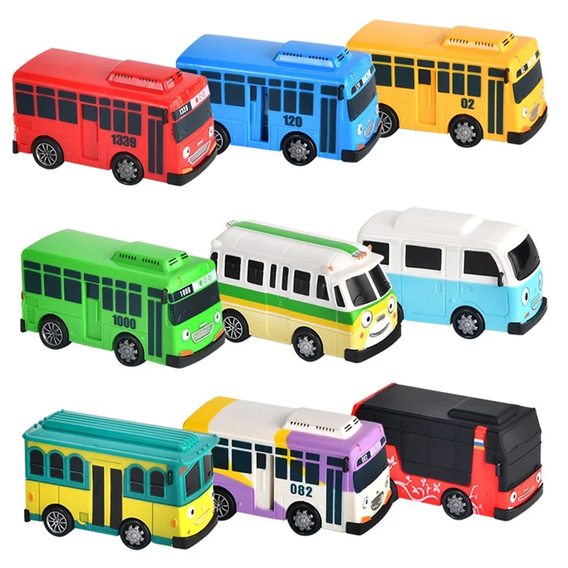 9PCS Mini Bus Toy Car,Pull Back Toy Cars, Model Car for Kid'S Friends and Children, Birthday Gift