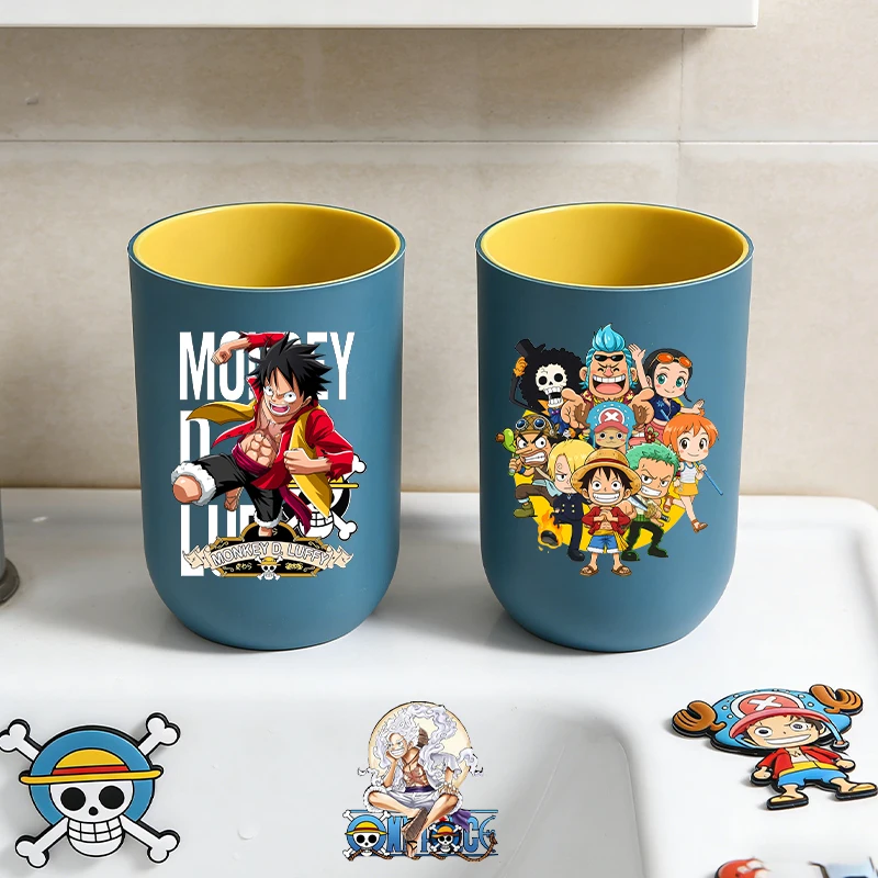 

Ones Piece Anime Man Home Mouthwash Cups Cute Cartoon Durable Plastic Travel Handheld Toothbrush Gargle Tumblers Kids Boys Glass