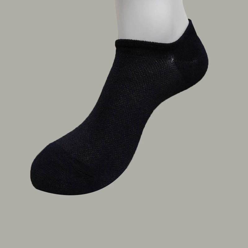 5/10 Paar Bambusfasersocken, Sommer, unsichtbare Socken, kurze Strümpfe, Netzsocken, atmungsaktive und lässige Bootssocken, Größe 37–44 – Detail 12