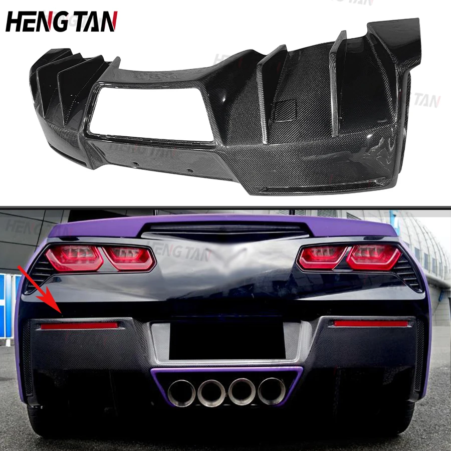 

Carbon Fiber Car Rear Bumper Lip Diffuser Spoiler Parts For Chevy Corvette C7 Z06 2014-2019 Upgrade Body kit