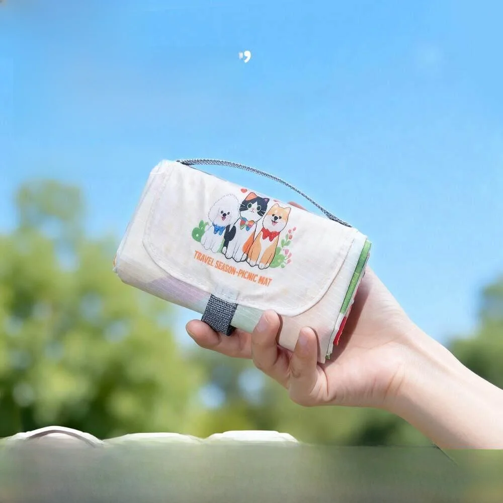 Portable Ultra-light Foldable Beach Mat Waterproof Outdoor Camping Lawn Pocket Picnic Mat  Camping Ground Sheet - view 2