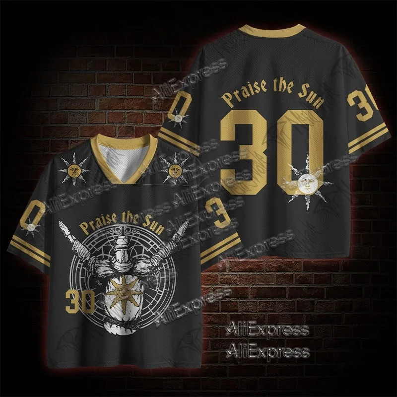 (ZZ) New Dark Series, Street Trendy Quick Drying Mesh Jersey, Sports Breathable Adult V-neck T-shirt, Handsome and Comfortable