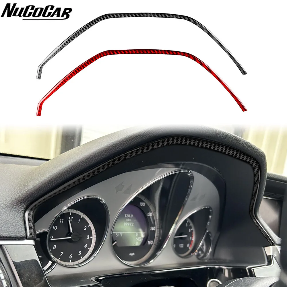 For Mercedes Benz E Class W212 S212 2011-2015 Carbon Fiber Instrument speedometer panel Car Accessories Decorative Stickers