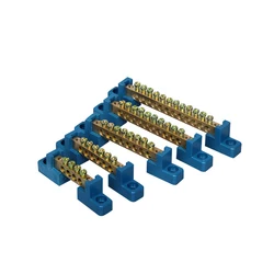 1Pcs 6*9 4/6/8/10/12 Gat Nul Grond Rij Koperen Bar Aansluiting bedrading Terminal Van Verdeelkast